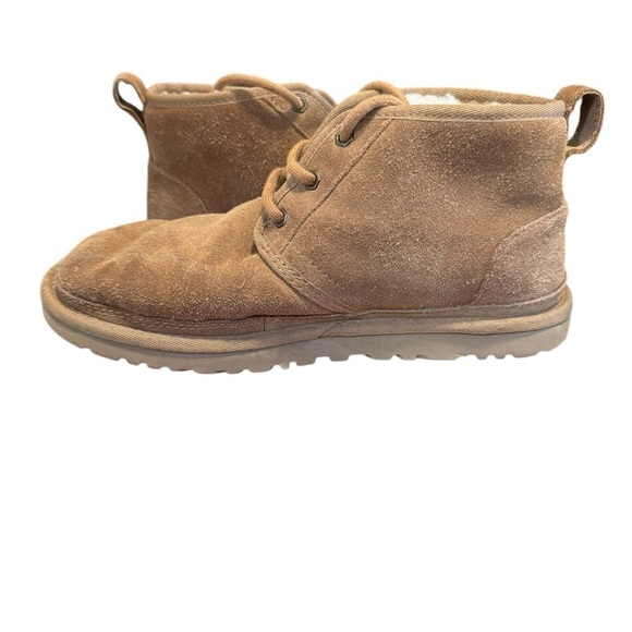 UGG Boots Womens 8 Brown Tan Neumel Chukka Chestnut Suede Ankle Bootie Shearling - Picture 4 of 10